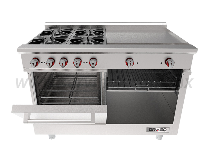 Estufa con 4 Quemadores Horno y Plancha Drago CG41PD 2.jpg?814